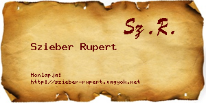 Szieber Rupert névjegykártya